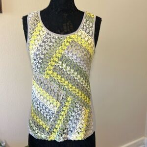NIC+ZOE Crochet-look Sleeveless Top
